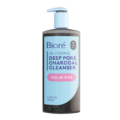 Revitalize Your Skin with Biore Deep Pore Charcoal Face Wash for Oily Skin - 11.45 Fl Oz